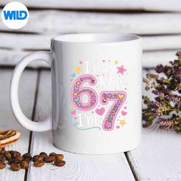 7 Year Old Girl I Was 6 Now Im 7 67 Design for Cricut 7 7YearOldGirlIWas6NowIm767mug