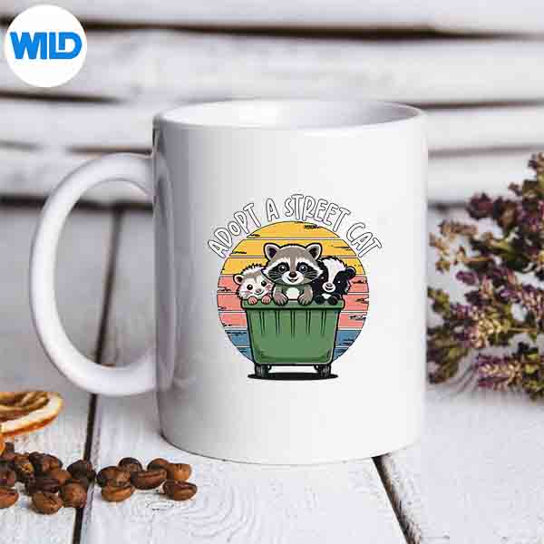 Adopt A Street Cat Vintage Digital Design 6 AdoptAStreetCatVintagemug