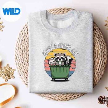 Adopt A Street Cat Vintage Digital Design 4 AdoptAStreetCatVintagesweater