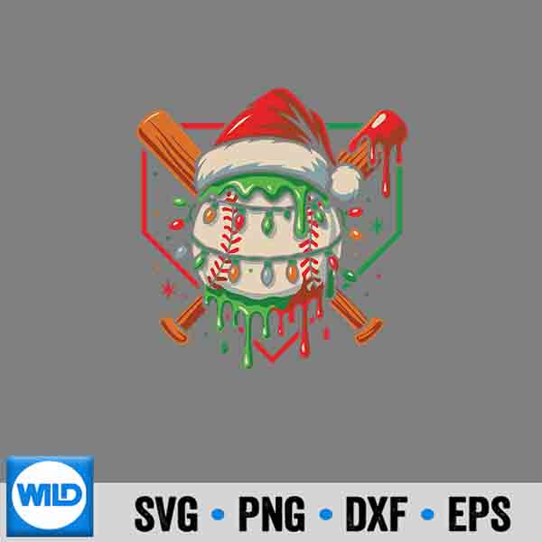 Baseball Lifestyle Youth Christmas Baseball Drip Vector Design 6 BaseballLifestyleYouthChristmasBaseballDrip
