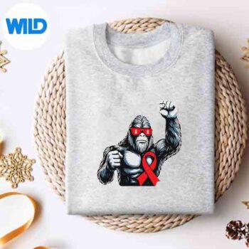 Bigfoot Red Ribbon Week Vintage Design for Cricut 4 BigfootRedRibbonWeekVintagesweater