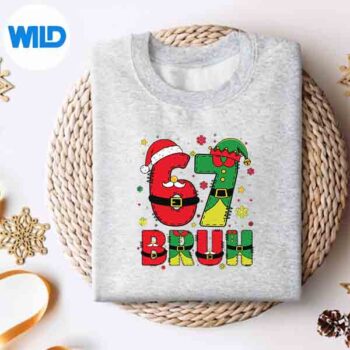 Bruh67SixSeven67MemeChristmasGirlsweater 1