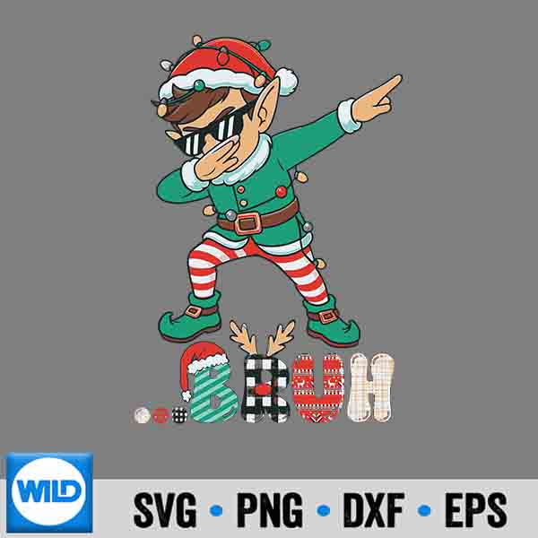 Bruh Dabbing Elf Christmas Matching Silhouette SVG PNG 7 BruhDabbingElfChristmasMatching