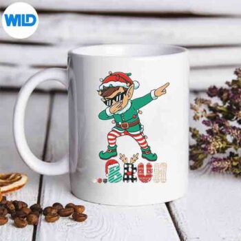 Bruh Dabbing Elf Christmas Matching Silhouette SVG PNG 5 BruhDabbingElfChristmasMatchingmug