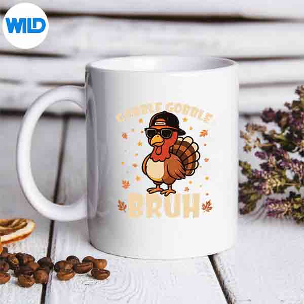 Bruh Thanksgiving Turkey Gobble Girls Vector Design 6 BruhThanksgivingTurkeyGobbleGirlsmug