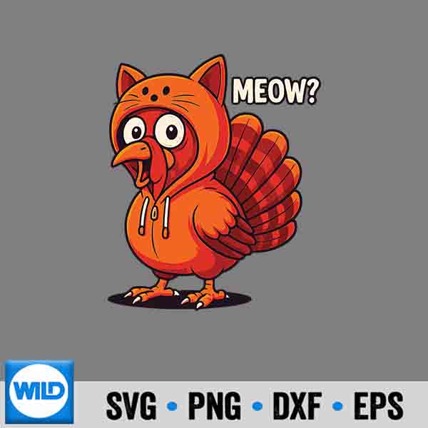 Cat Thanksgiving Meow Turkey For SVG PNG Digital Download 7 CatThanksgivingMeowTurkeyFor