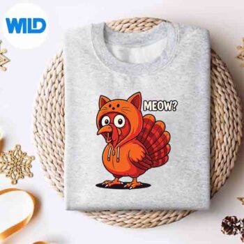 CatThanksgivingMeowTurkeyForsweater