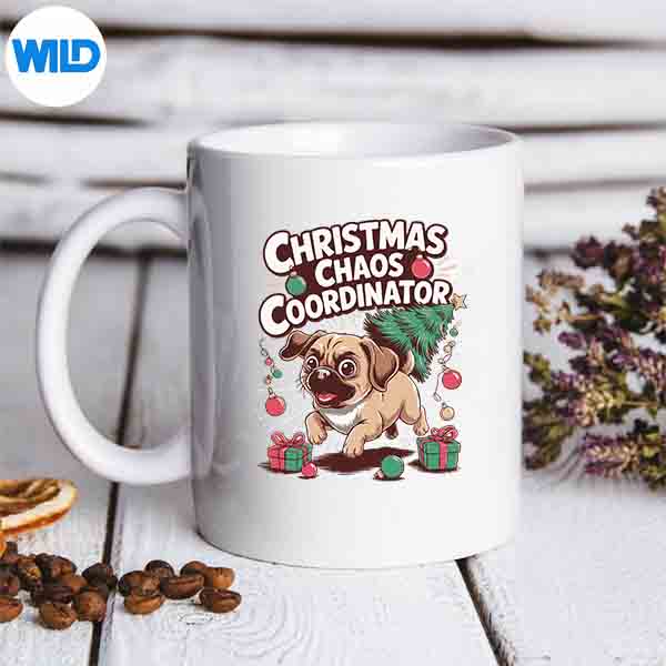 Christmas Chaos Coordinator Xmas Puppy Puggle Digital Download 7 ChristmasChaosCoordinatorXmasPuppyPugglemug