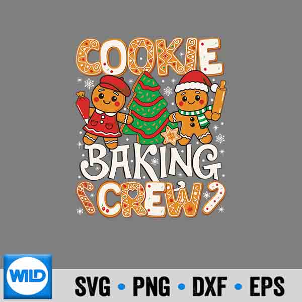 Christmas Cookie Baking Crew Family Baking Gingerbread Team Silhouette SVG PNG 6 ChristmasCookieBakingCrewFamilyBakingGingerbreadTeam