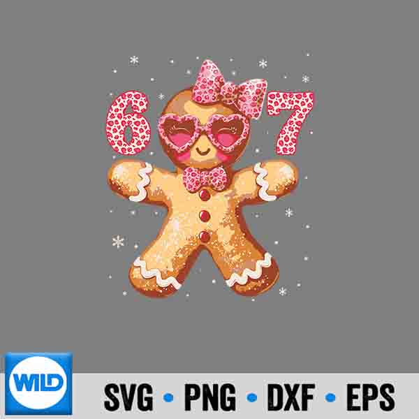 Christmas For Girls 67 Meme Leopard Gingerbread Vector Design 7 ChristmasForGirls67MemeLeopardGingerbread
