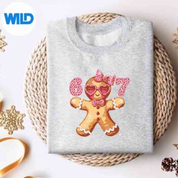 ChristmasForGirls67MemeLeopardGingerbreadsweater