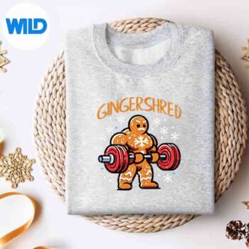Christmas Gym Gingerbread Gingershred Xmas Workout SVG PNG Digital Design 4 ChristmasGymGingerbreadGingershredXmasWorkoutsweater