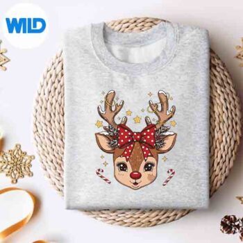 Christmas Reindeer Girl Holiday Deer Couple Matching SVG PNG Digital Design 4 ChristmasReindeerGirlHolidayDeerCoupleMatchingsweater