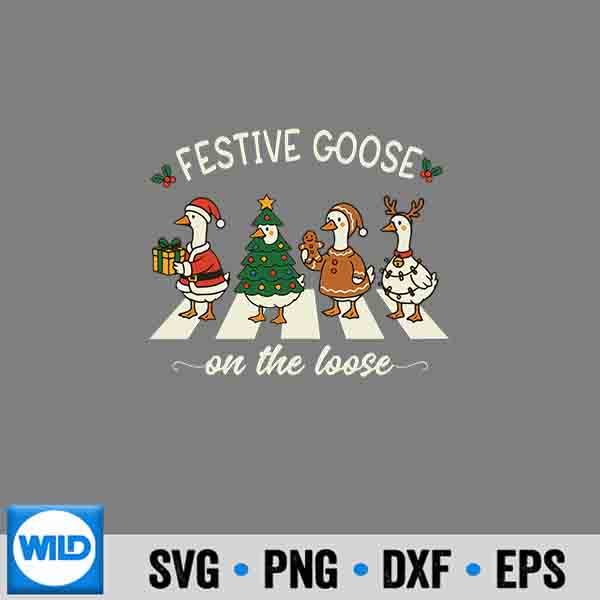 ChristmasSillyGooseMemeFestiveGooseOnTheLoose