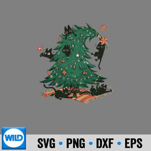 Christmas Tree And Cat Cute Christmas Cat Lover Digital Download 7 ChristmasTreeAndCatCuteChristmasCatLover