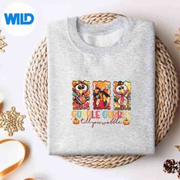 CuteThanksgivingGobbleTillYouWobbleTurkeyCoquetteBowsweater