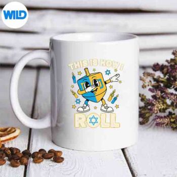 Dreidel Dabbing Hanukkah Orah Chanukah Jewish Design for Cricut 5 DreidelDabbingHanukkahOrahChanukahJewishmug