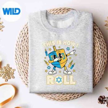 Dreidel Dabbing Hanukkah Orah Chanukah Jewish Design for Cricut 4 DreidelDabbingHanukkahOrahChanukahJewishsweater
