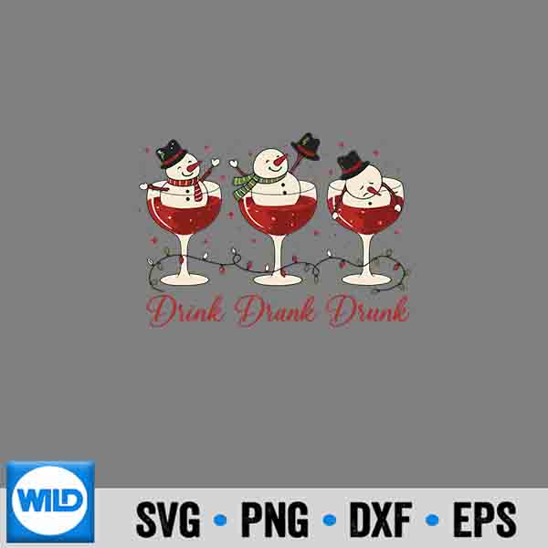 Drink Drank Drunk Snowman Wine Glasses Christmas Wine Lover Silhouette SVG PNG 7 DrinkDrankDrunkSnowmanWineGlassesChristmasWineLover
