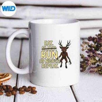 Eat Sleep Run 99 Nights Repeat Deer In The Forest Silhouette SVG PNG 5 EatSleepRun99NightsRepeatDeerInTheForestmug