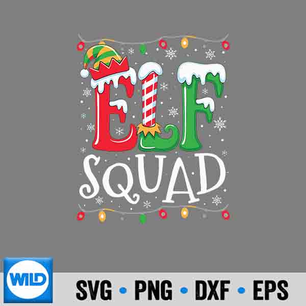 FamilyChristmasMatchingPajamasElfXmasSquad