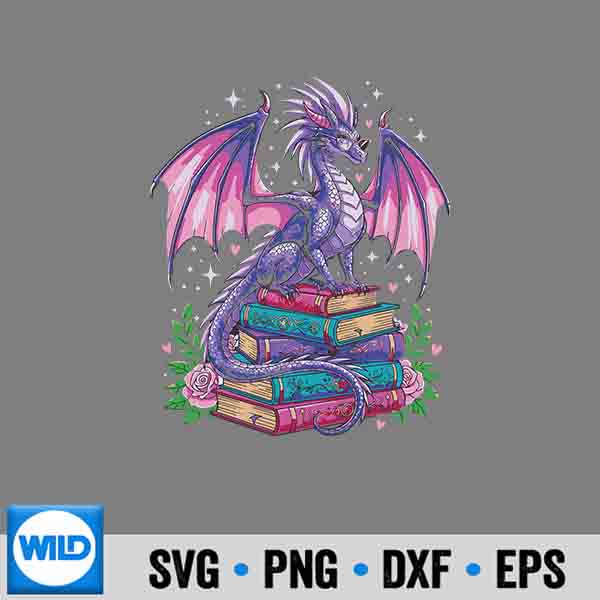 FantasyDragonReadingBooksBookworm