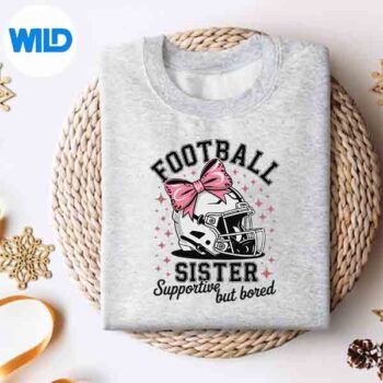 FootballSisterSupportiveButBoredCuteHelmetFootballsweater