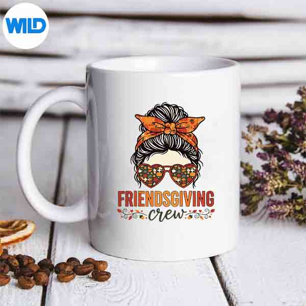 Friendsgiving Crew Autumn Thanksgiving 2025 Messy Bun SVG PNG 3 Friendsgiving Crew Autumn Thanksgiving 2025 Messy Bun SVG PNG - Image 3