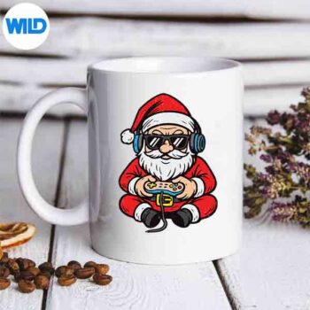 Gamer Santa Christmas Video Game Xmas Toddler Digital Design 5 GamerSantaChristmasVideoGameXmasToddlermug