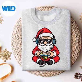 Gamer Santa Christmas Video Game Xmas Toddler Digital Design 4 GamerSantaChristmasVideoGameXmasToddlersweater