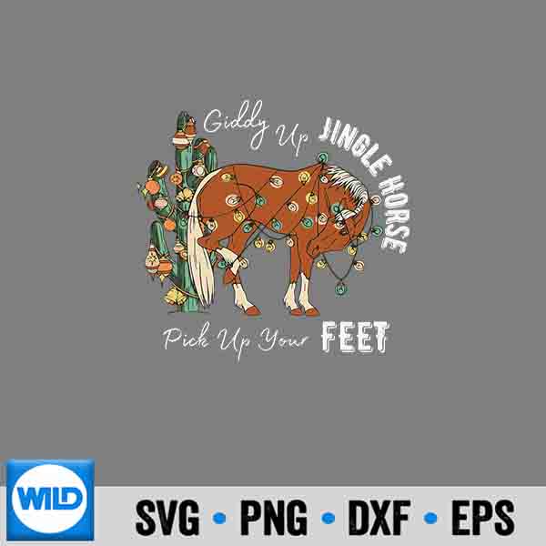Giddy Up Jingle Horse Pick Up Your Feet Western Christmas Digital Design 6 GiddyUpJingleHorsePickUpYourFeetWesternChristmas