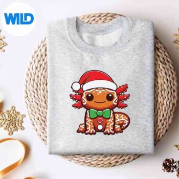 Gingerbread Man Axolotl Christmas Vintage Design for Cricut 4 GingerbreadManAxolotlChristmasVintagesweater