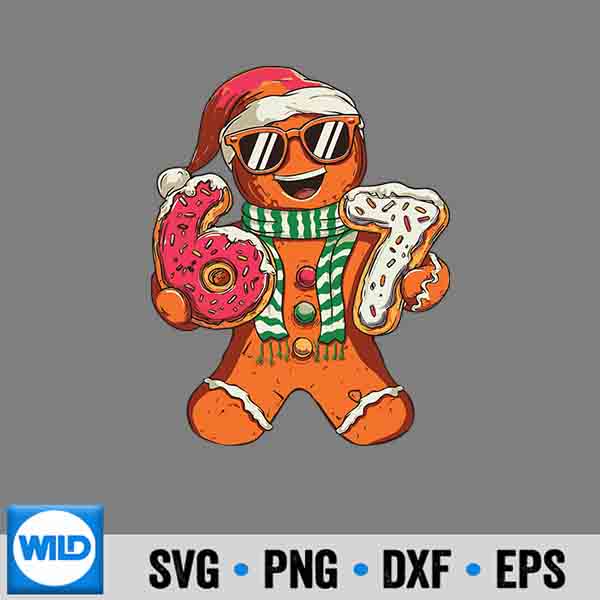 Gingerbread Six Seven 67 Meme Ice Cream Christmas Design for Cricut 6