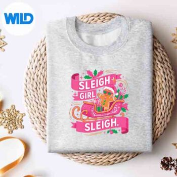 Gingerbread Sleigh Girl Pink Christmas Girls Digital Download 4 GingerbreadSleighGirlPinkChristmasGirlssweater 1