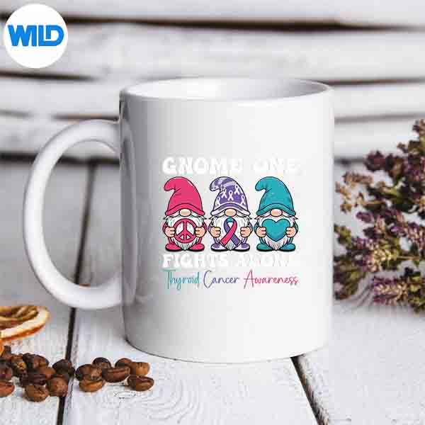 Gnome One Fights Alone Christmas Thyroid Cancer Silhouette SVG PNG Cut File 3 Gnome One Fights Alone Christmas Thyroid Cancer Silhouette SVG PNG Cut File - Image 3