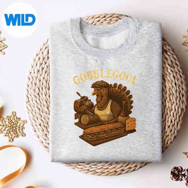 Alternative view of Gobblegool Turkey Thanksgiving Vintage SVG PNG Digital Design