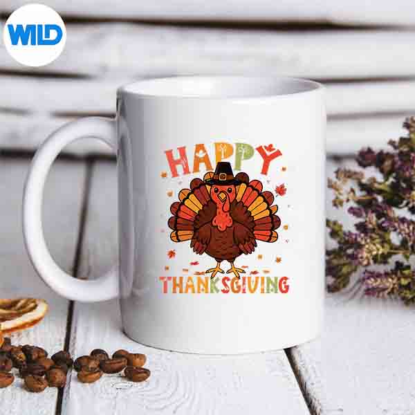 HappyThanksgivingTurkeyDayFamilyDinnermug
