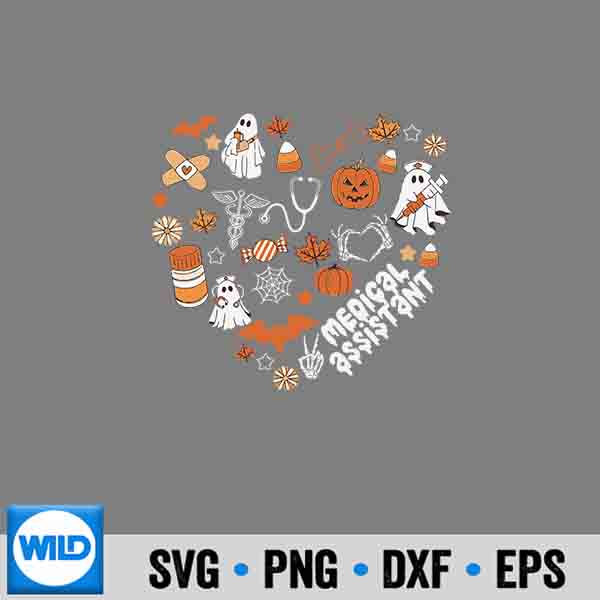 Heart Halloween Medical Assistant Cma Nursing Spooky Ghost Silhouette SVG PNG Cut File 6 HeartHalloweenMedicalAssistantCmaNursingSpookyGhost