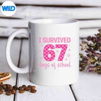 ISurvived67DaysOfSchool67TeachersStudentsMemeRetromug
