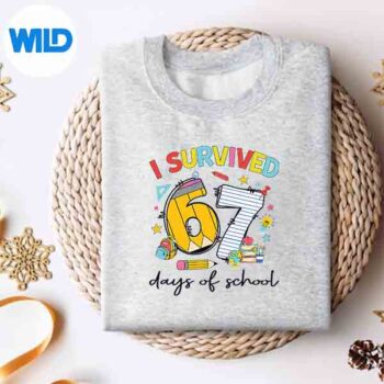 ISurvived67DaysOfSchoolTeacherStudentsweater