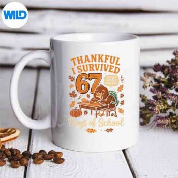 I Survived 67 Days Of School Teacher Thanksgiving Fall SVG PNG 5 ISurvived67DaysOfSchoolTeacherThanksgivingFallmug