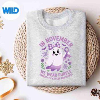 In November We Wear Purple Pancreatic Cancer Awareness Silhouette SVG PNG Cut File 4 InNovemberWeWearPurplePancreaticCancerAwarenesssweater