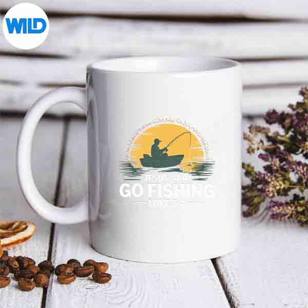 Jesus Said Go Fishing Christian Fisherman Bible Verse Design for Cricut 7 JesusSaidGoFishingChristianFishermanBibleVersemug