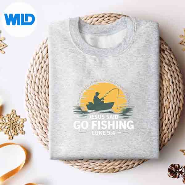 Jesus Said Go Fishing Christian Fisherman Bible Verse Design for Cricut 2 Jesus Said Go Fishing Christian Fisherman Bible Verse Design for Cricut - Image 2