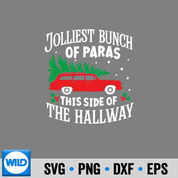 Jolliest Bunch Of Paras This Side Of The Hallway Xmas Pj Silhouette SVG PNG Cut File 7 JolliestBunchOfParasThisSideOfTheHallwayXmasPj