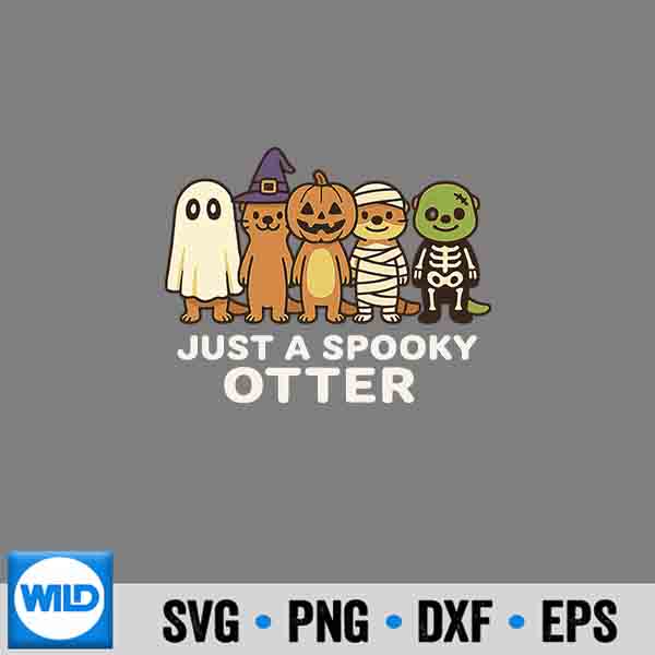 Just A Spooky Otter Halloween Costume Cartoon Digital Download 6 JustASpookyOtterHalloweenCostumeCartoon