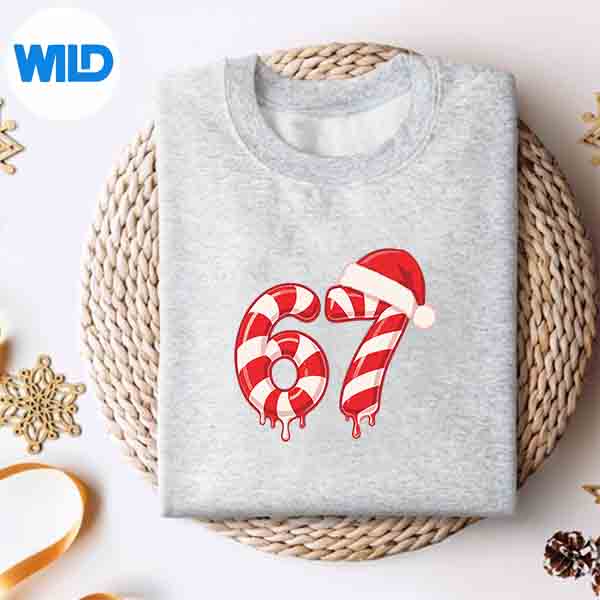 Alternative view of Melting Candy Cane 67 Christmas Santa Hat Holiday SVG PNG Download