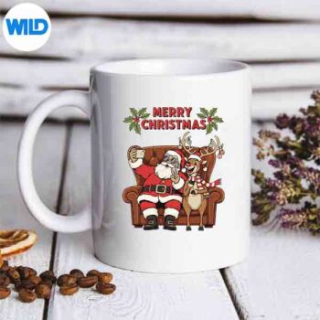 Merry Christmas Cozy Selfie With Reindeer On Comfy Couch Joy PNG SVG for Cricut 5 MerryChristmasCozySelfieWithReindeerOnComfyCouchJoymug