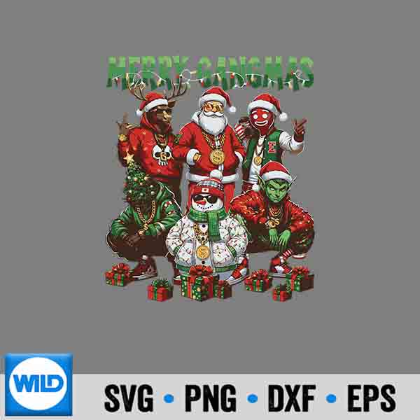 MerryGangmasChristmasSantaReindeerXmasGangster