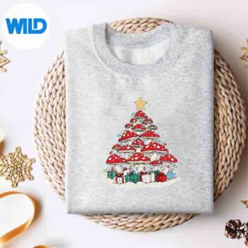 MushroomChristmasTreeMerryChristmushCottagecoresweater